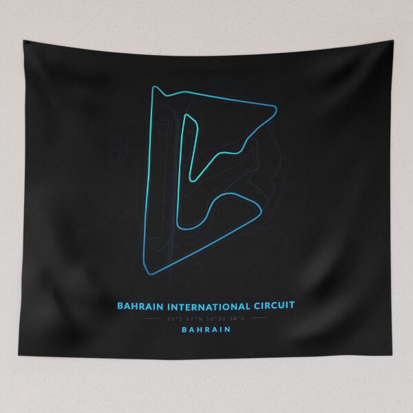 Item preview, Bahrain International Circuit in Bahrain in Blue color Neon style designed and sold by Jerhus.