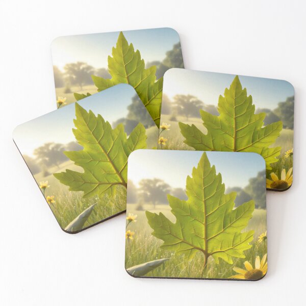 Item preview, Close up of Green Oak Leaf Growing in a Green Meadow designed and sold by Loving Nature Gifts.