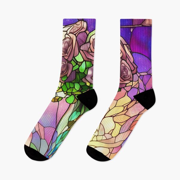 Item preview, Stained Glass Roses In A Vase designed and sold by ChanceTwoArt.