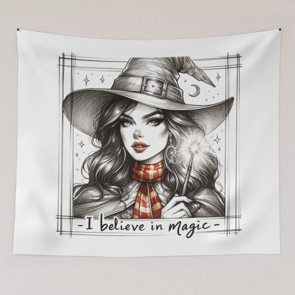 Item preview, I Belive in Magic - Witch Girl - Fantasy designed and sold by Fenay Designs.