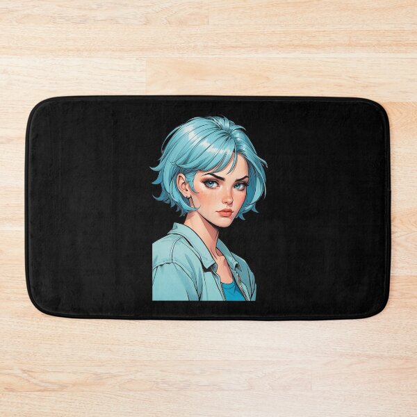 Item preview, Blue Hair Comic Book Girl designed and sold by waterhutch.