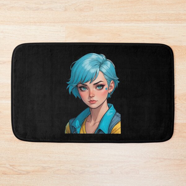Item preview, Blue Hair Comic Book Girl designed and sold by waterhutch.