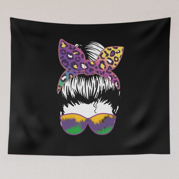 Item preview, mardi gras girl messy bun Funny Mardi Gras , mardi gras , Funny Mardi Gras King Gifts or King of Mardi Gras, Mardi Gras Parade Mardi Gras Vibes Party designed and sold by TigerArtistic.