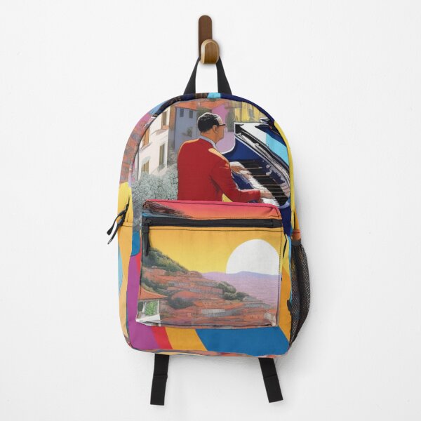 Item preview, A pianist performing in cinque terre Italy designed and sold by MusicalArtisty.