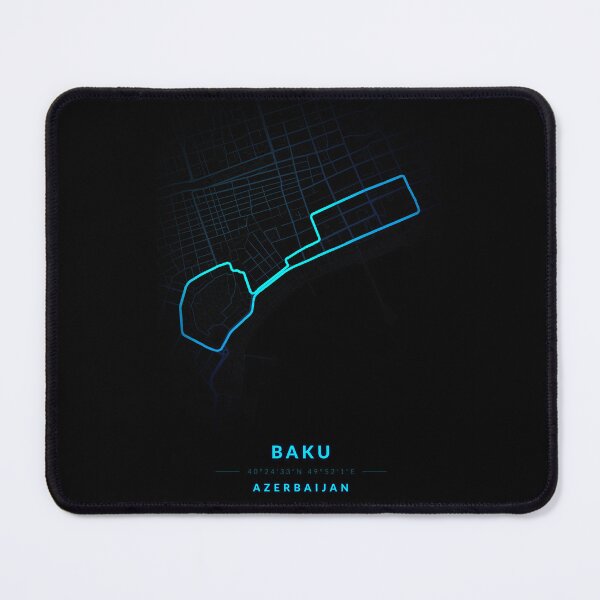 Item preview, Baku circuit in Azerbaijan in Blue color Neon style designed and sold by Jerhus.