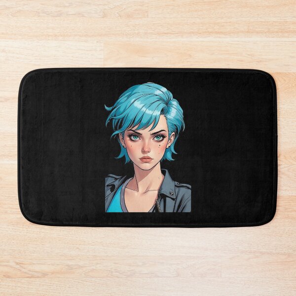 Item preview, Blue Hair Comic Book Girl designed and sold by waterhutch.