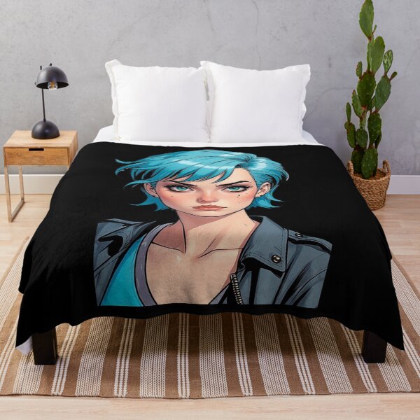 Item preview, Blue Hair Comic Book Girl designed and sold by waterhutch.