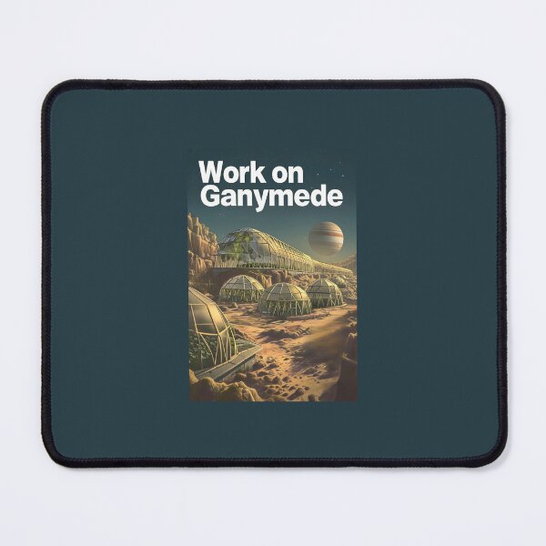 Item preview, Work on Ganymede - Vintage Poster Style - Sci-Fi designed and sold by Fenay Designs.
