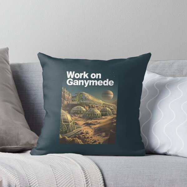 Item preview, Work on Ganymede - Vintage Poster Style - Sci-Fi designed and sold by Fenay Designs.