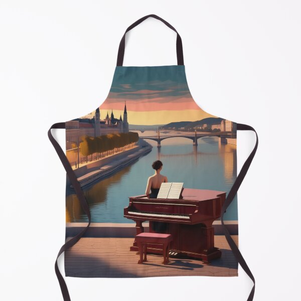 Aperçu de l'œuvre Un pianiste se produisant près du Danube à Budapest Hongrie créée et vendue par MusicalArtisty.