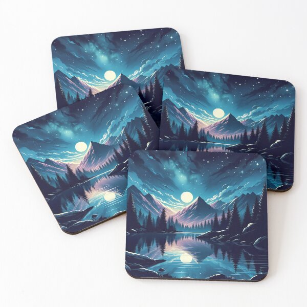 Item preview, Midnight Sky Over Reflective Lake designed and sold by OfficialFoxArt.