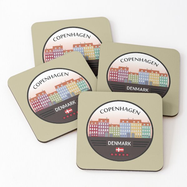Item preview, Copenhagen city with denmark flag designed and sold by Donutlovers.