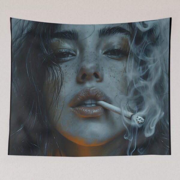Item preview, woman smoking modern concept art designed and sold by UmagineArts.