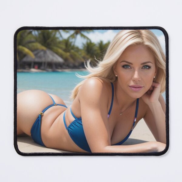 Item preview, Radiant Beach Beauty in a Bikini  6 - Sun-Kissed Bliss on Redbubble designed and sold by craftyblinders9.