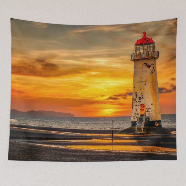 Item preview, Sunset At Talacre Lighthouse Wales designed and sold by AJEvans.