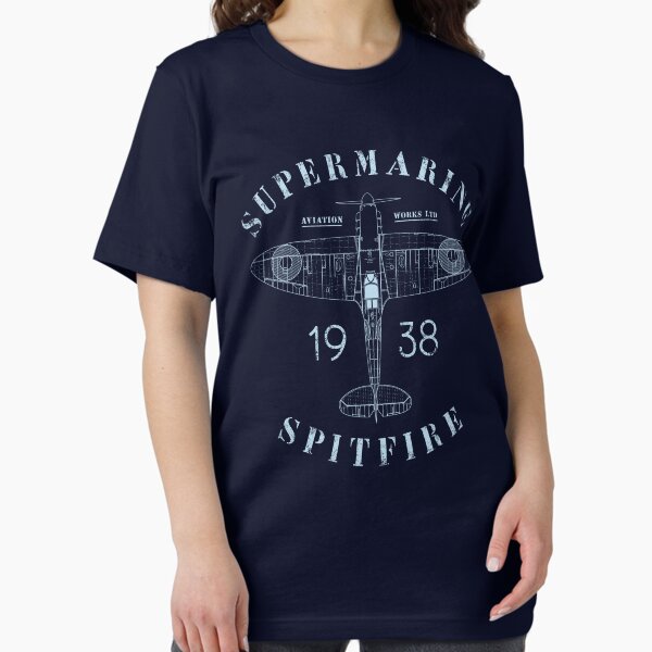 Vista previa del artículo con la obra «Plano del Spitfire», diseñado y vendido por 909 Apparel®.