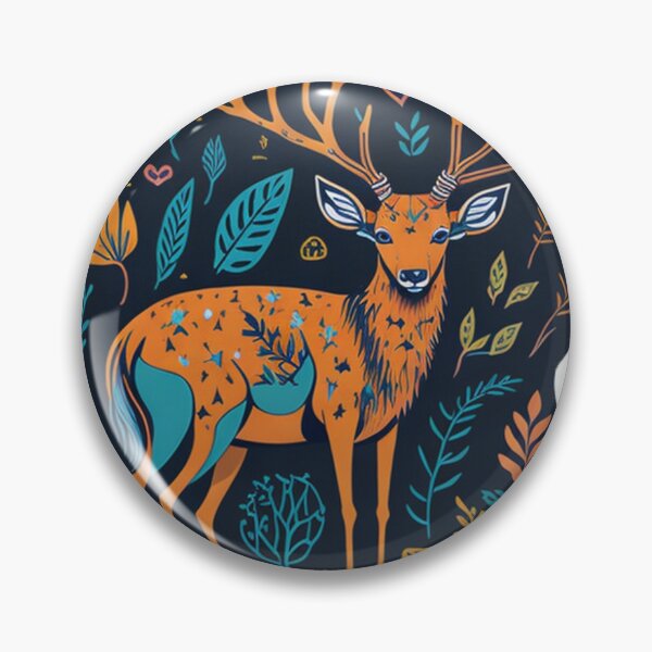Item preview, Enchanted Forest Stag Deer Illustration  designed and sold by Daniel Haddad.