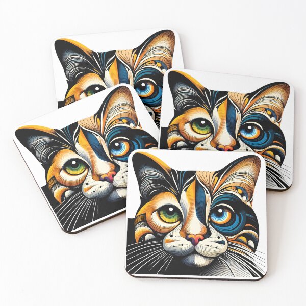 Item preview, Abstract Elegance: Japanese Bobtail Impressions designed and sold by BastKittyStore.