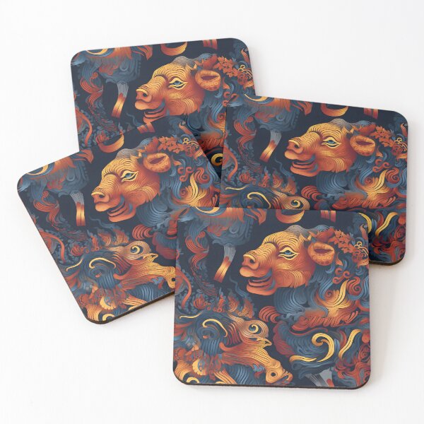 Item preview, A Chinese zodiac for Colorful Folk Art Style Animal Pattern designed and sold by sample325.
