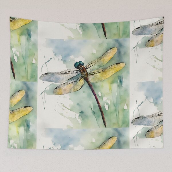 Item preview, Pretty dragonfly in watercolor. designed and sold by kreativeadern.