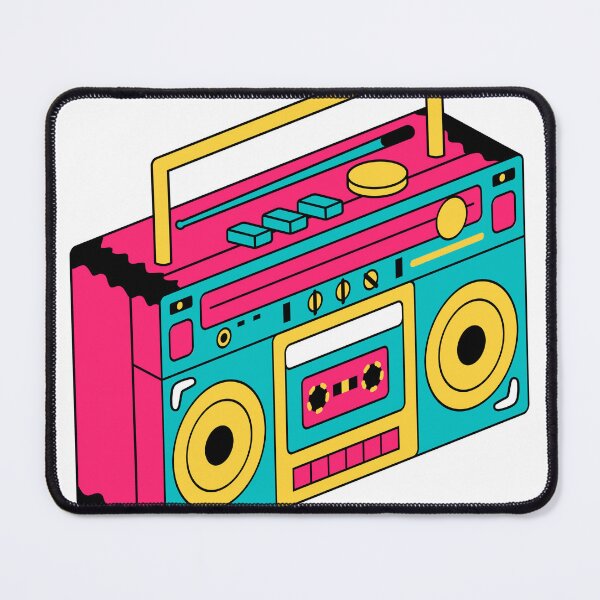 Item preview, Colorful ghetto blaster from the 80's designed and sold by smartlogo_factory.