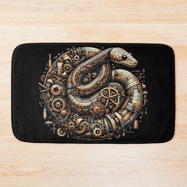 Item preview, Steampunk Synthesis: Python Mechanics in Motion designed and sold by TuringTacoTales.