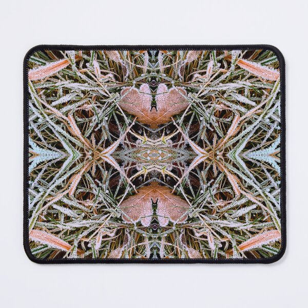 Item preview, Frost on grass pattern with oak leaves designed and sold by Robin3DT.