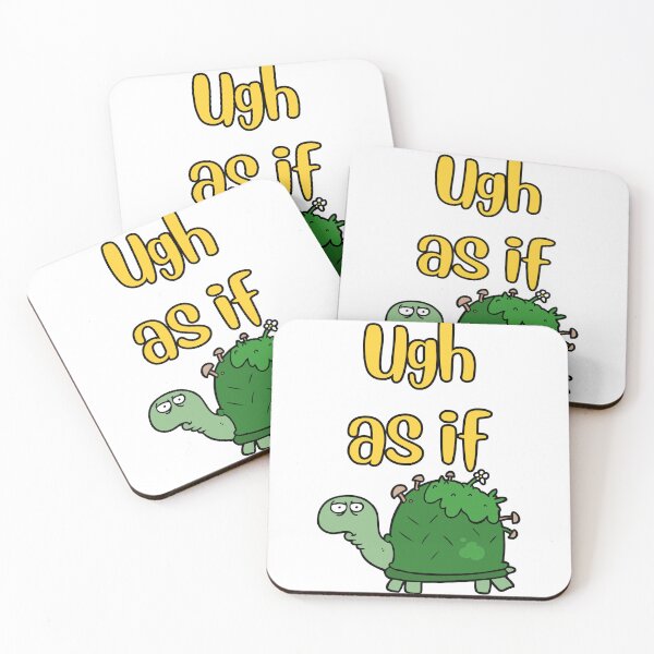 Item preview, Funny cartoon tortoise saying "ugh as if" designed and sold by BritishDelights.