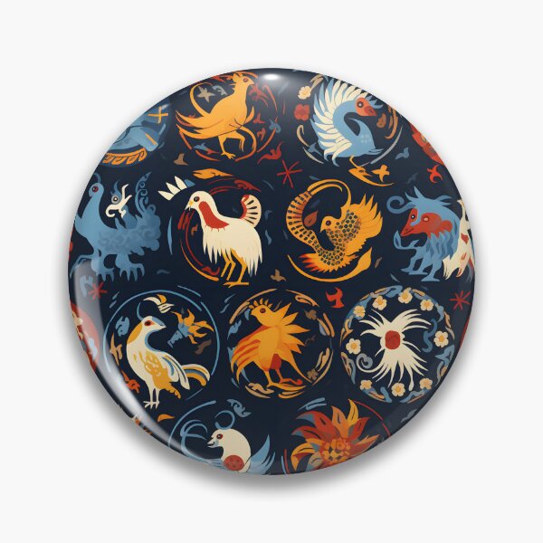 Item preview, A Chinese zodiac for Colorful Folk Art Style Animal Pattern designed and sold by sample325.