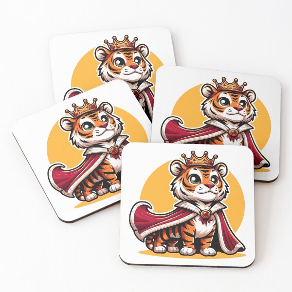 Item preview, Majestic Tiger King: Regal and Proud Cartoon Design designed and sold by SerhiiArt.