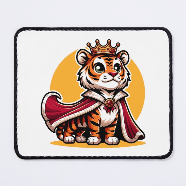 Item preview, Majestic Tiger King: Regal and Proud Cartoon Design designed and sold by SerhiiArt.