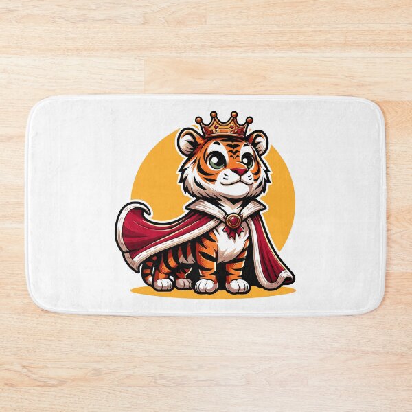 Item preview, Majestic Tiger King: Regal and Proud Cartoon Design designed and sold by SerhiiArt.
