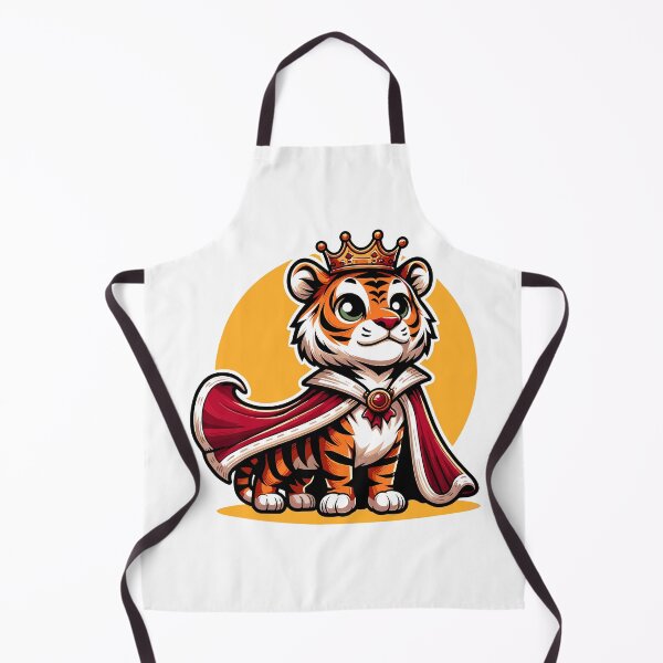 Item preview, Majestic Tiger King: Regal and Proud Cartoon Design designed and sold by SerhiiArt.