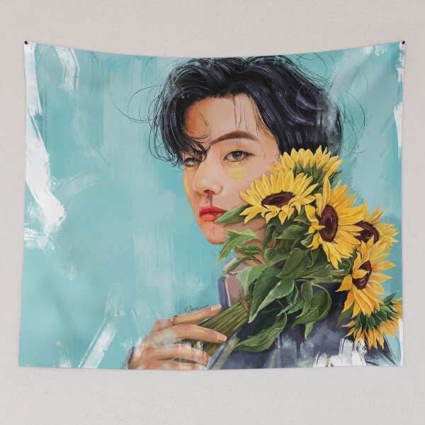 Item preview, Taehyung and Sunflowers designed and sold by MarmarArts.