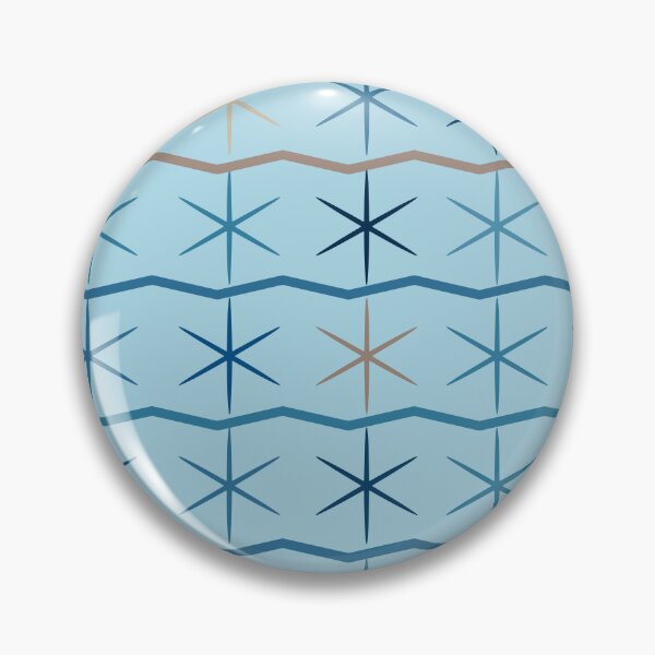 Item preview, Serenity Waves: Minimalist Geometric Blues on sky blue designed and sold by ara-designs.