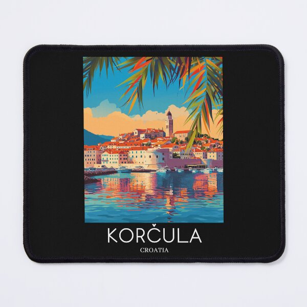 Item preview, A Pop Art Travel Print of Korčula - Croatia  designed and sold by StudioRedKoala.