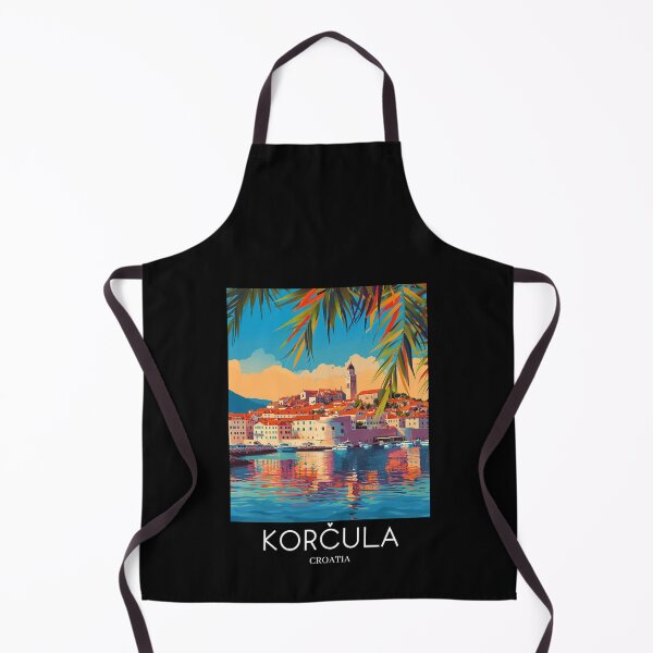 Item preview, A Pop Art Travel Print of Korčula - Croatia  designed and sold by StudioRedKoala.
