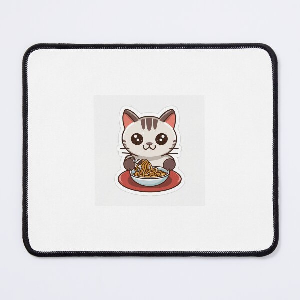 Item preview, Cute Cat Eating Spaghetti Delight designed and sold by LumeaArt.