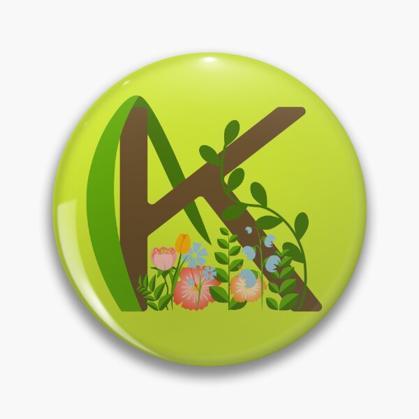 Item preview, Capital letter K monogram design element and wildflowers designed and sold by CutieBlue.