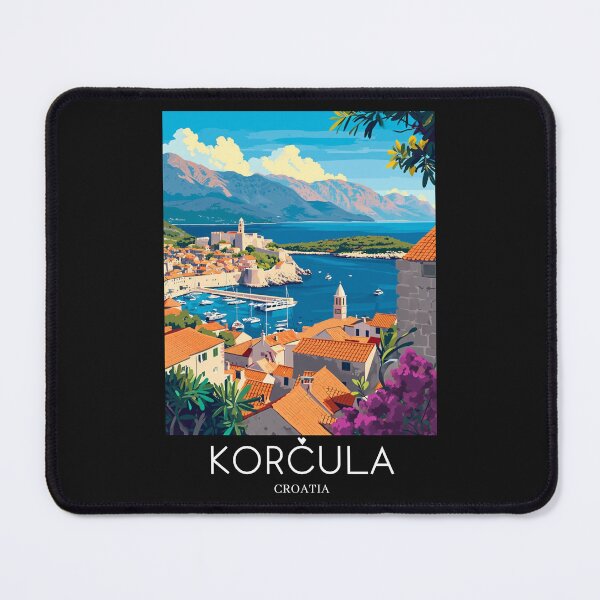 Item preview, A Pop Art Travel Print of Korčula - Croatia  designed and sold by StudioRedKoala.