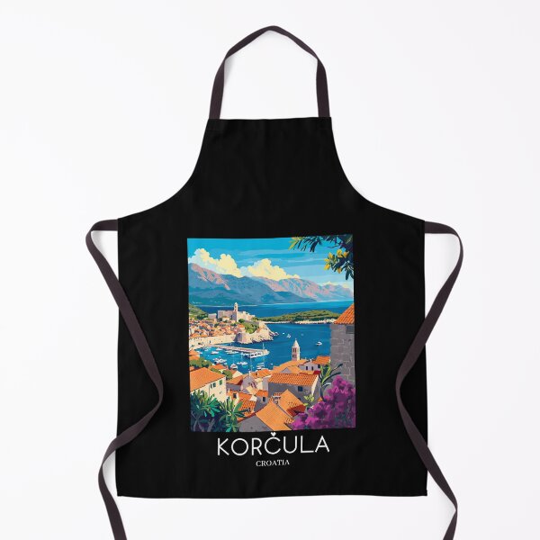 Item preview, A Pop Art Travel Print of Korčula - Croatia  designed and sold by StudioRedKoala.