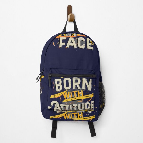 Item preview, Born with Attitude with face designed and sold by LoveDaisyShop.