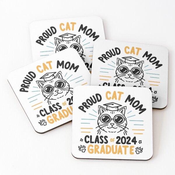 Item preview, Proud Mom 2024 - Cat mom class of 2024 graduate designed and sold by MommyVibeArts.