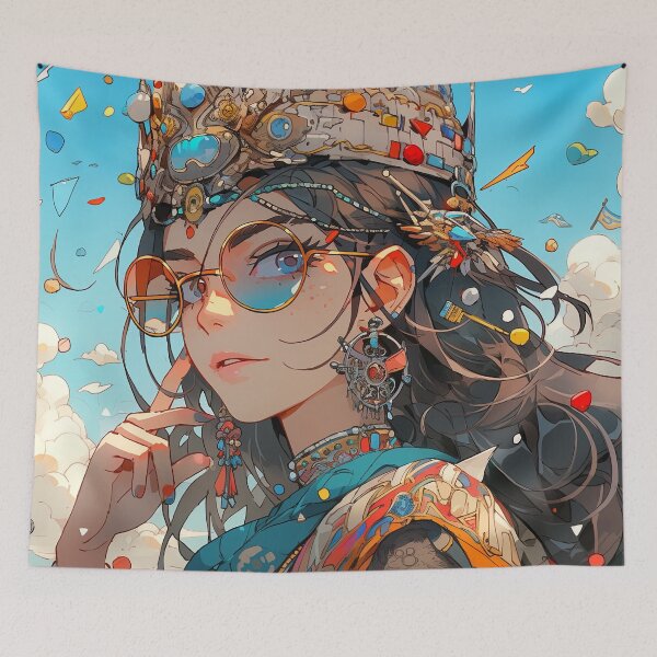 Item preview, Bohemain Crowned Anime Girl designed and sold by bubblegoth.