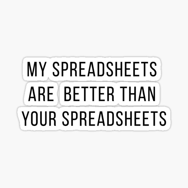 Spreadsheets Sticker