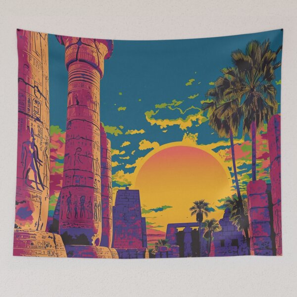Item preview, A Pop Art Travel Print of Luxor - Egypt  designed and sold by StudioRedKoala.
