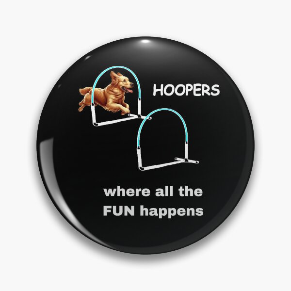Item preview, Golden Retriever Dog Hoopers - Hoopers, where all the fun happens  - white lettering designed and sold by LBKdesigns.