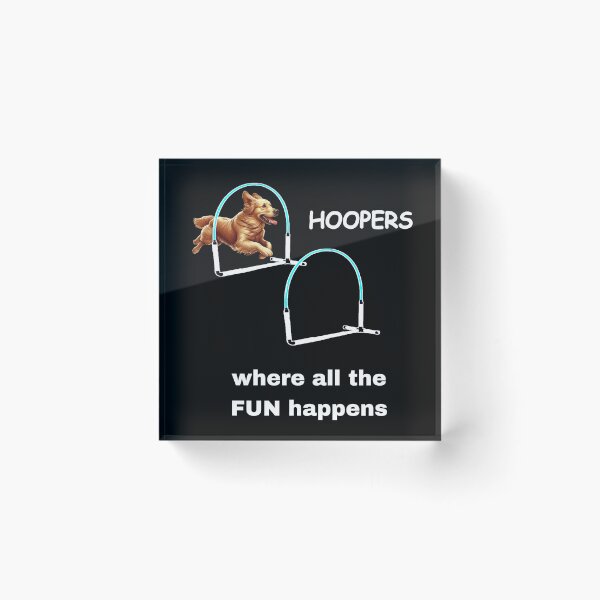 Item preview, Golden Retriever Dog Hoopers - Hoopers, where all the fun happens  - white lettering designed and sold by LBKdesigns.