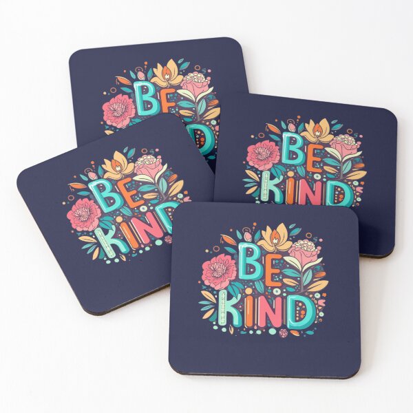 Item preview, Be Kind with flowers design designed and sold by LoveDaisyShop.