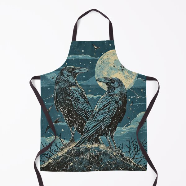 Item preview, Huginn and Muninn with Full Moon (Variation) designed and sold by OccultDreams.